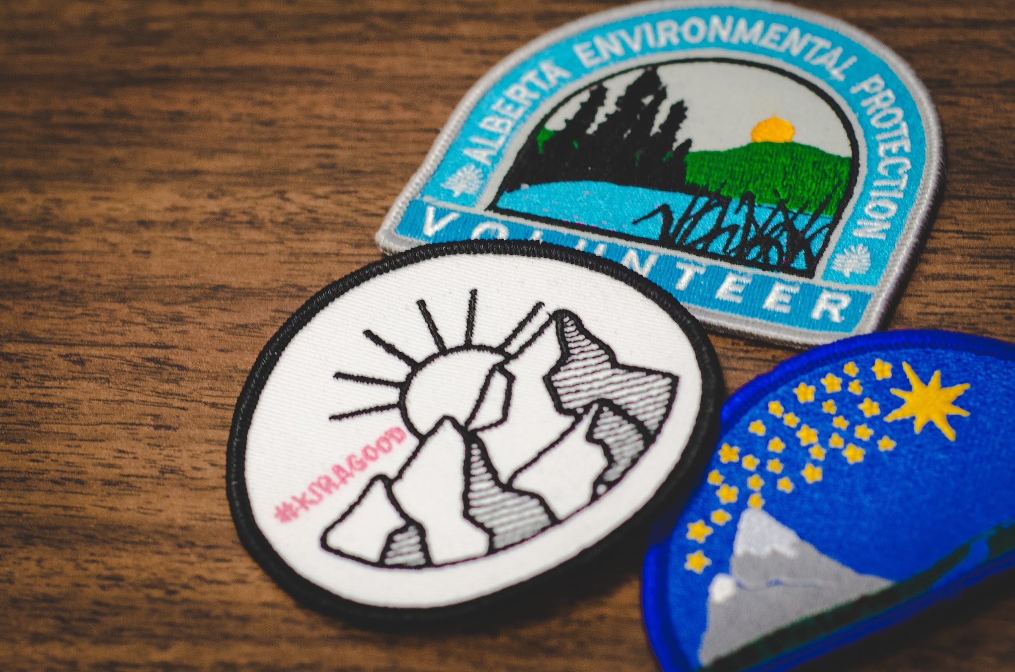 Embroidered patches with company branding