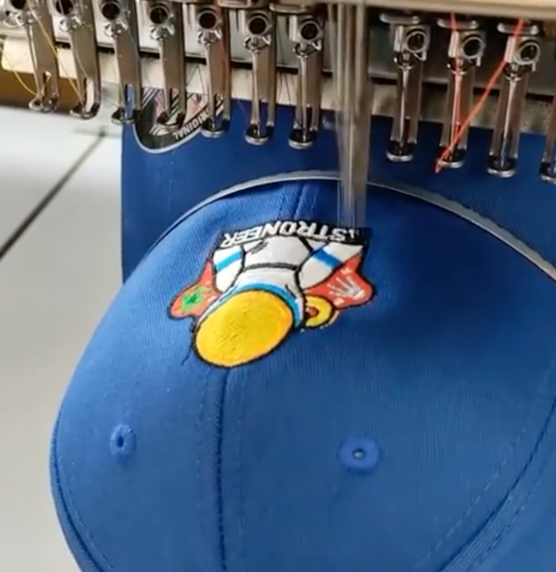 Embroidered tote bag with logo