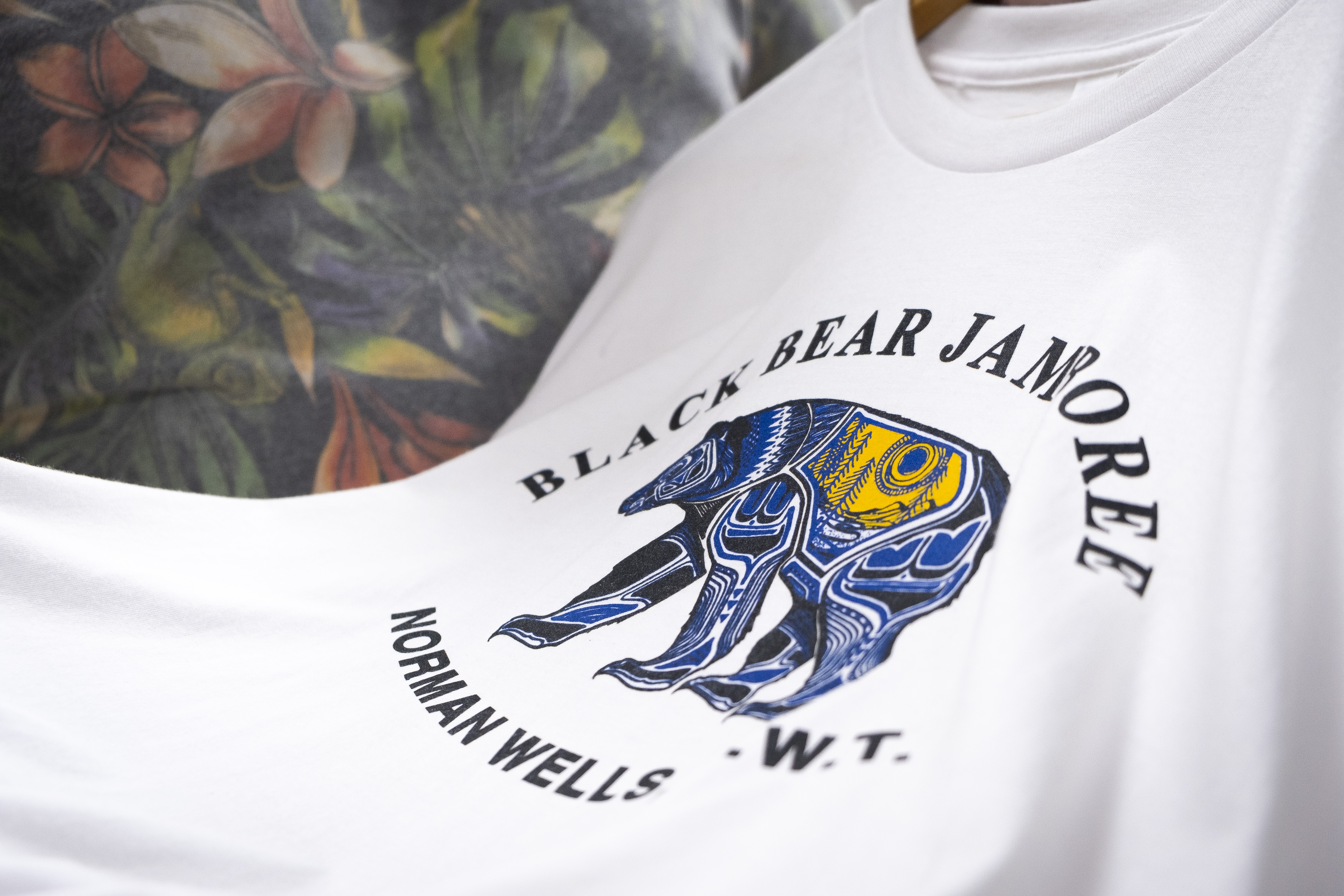 Screen Printed Shirt with Black Bear Logo